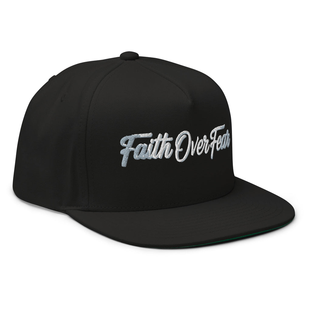 Flat Bill Cap - Faith Over Fear | J316 Label