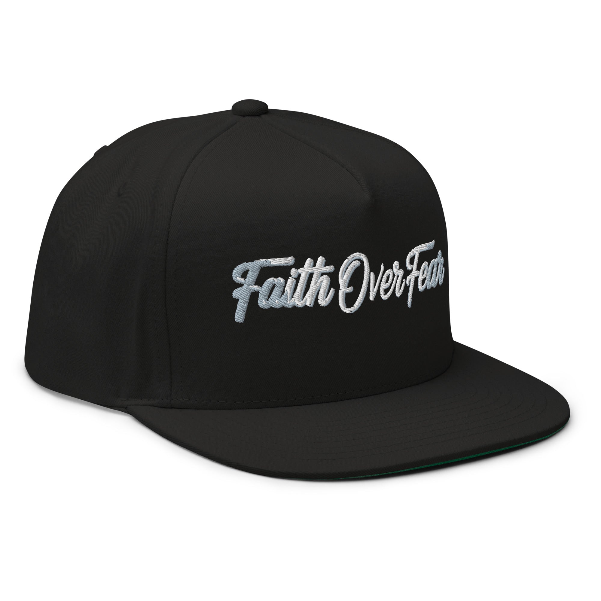 Flat Bill Cap - Faith Over Fear | J316 Label