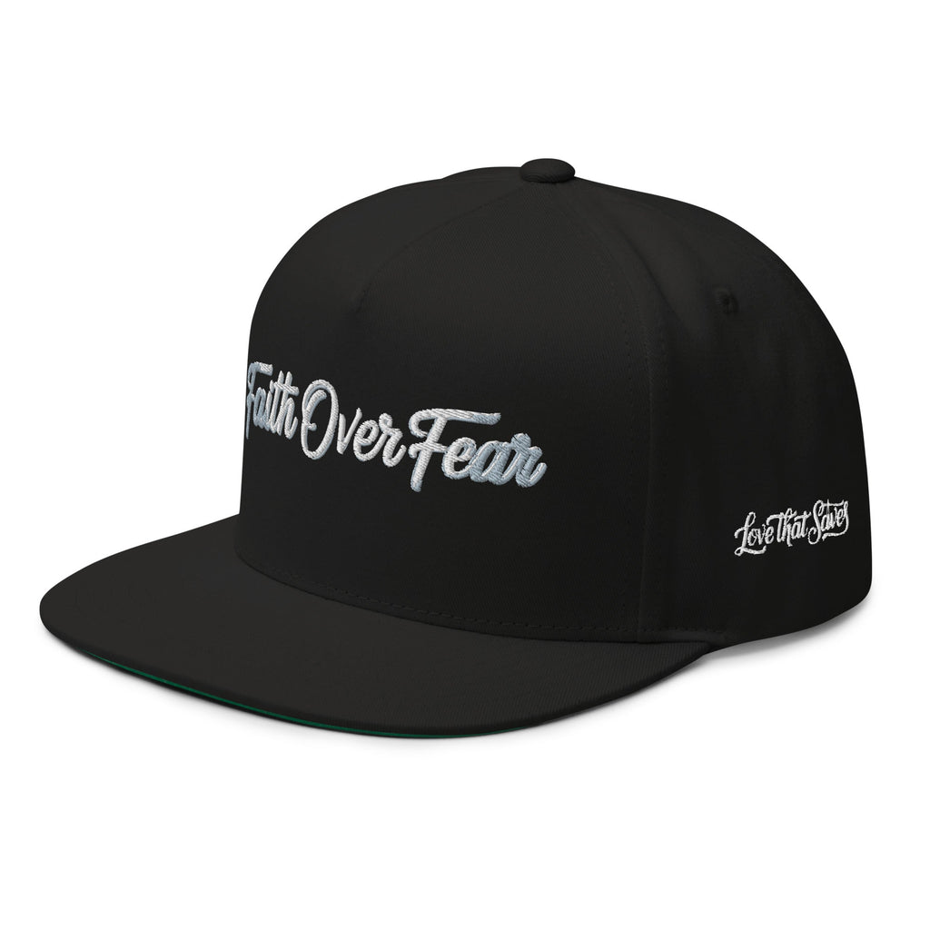 Flat Bill Cap - Faith Over Fear | J316 Label