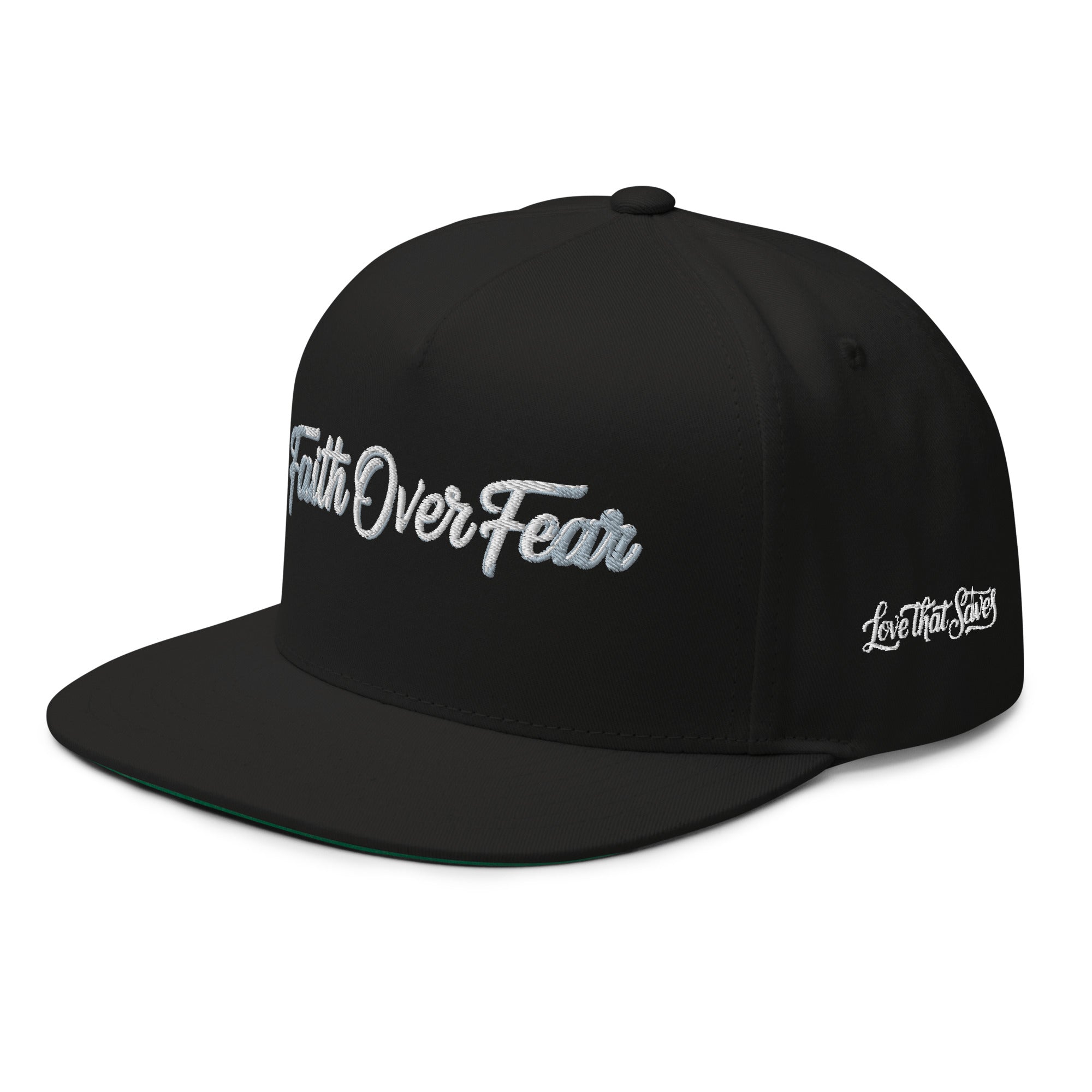 Flat Bill Cap - Faith Over Fear | J316 Label
