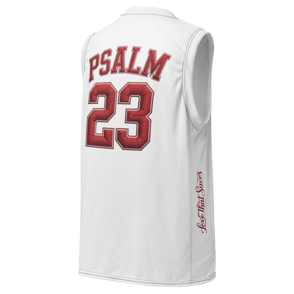 Recycled unisex basketball jersey Psalm23 | J316 Label
