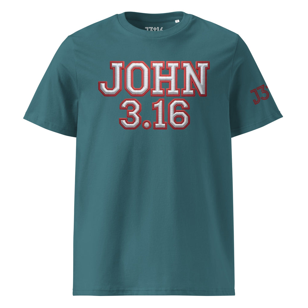 Unisex Organic Cotton T-Shirt – “JOHN 3:16” | J316 Label