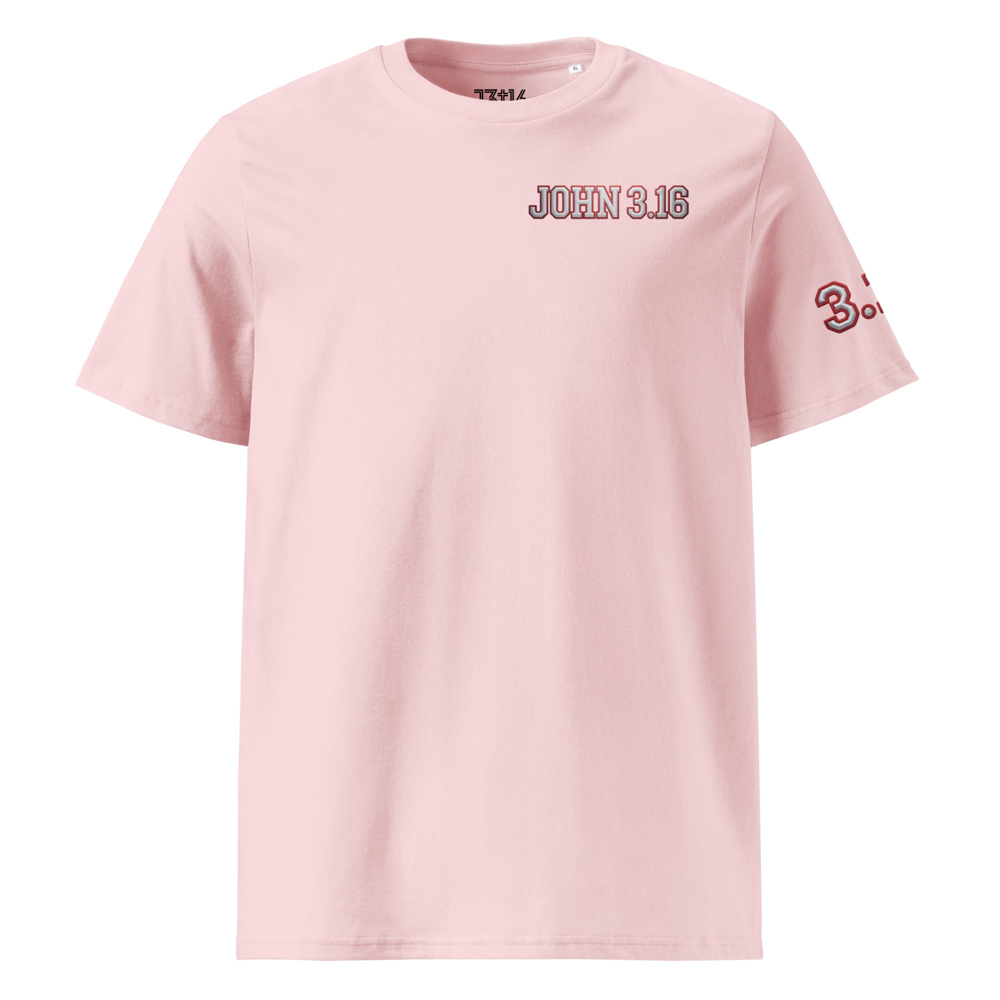 Unisex organic cotton t-shirt - II JOHN 3:16  | J316 Label