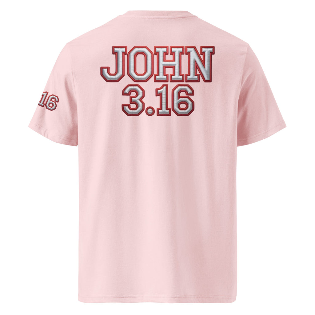 Unisex organic cotton t-shirt - II JOHN 3:16  | J316 Label
